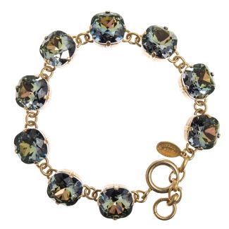 New! Catherine Popesco Large Stone Crystal Bracelet - Tabac