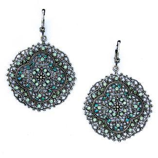 Pacific Opal Crystal and Silver Filigree Earrings - Catherine Popesco