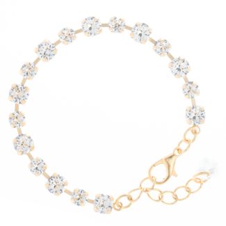 Petite! YPMCO 6mm & 4mm Swarovski Crystal Bracelet - Clear or AB