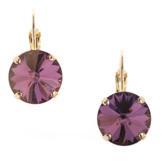 YPMCO 12mm Lilac Shadow Swarovski Crystal Earrings - New Color
