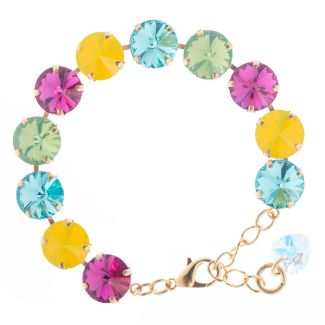 YPMCO 12mm Rivoli Swarovski Crystal Bracelet - Summer Combo