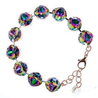 Lisa Marie Jewelry 12mm Square Swarovski Crystal Bracelet - Electra