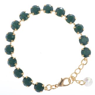 YPMCO 8mm Palace Green Opal Swarovski Crystal Tennis Bracelet