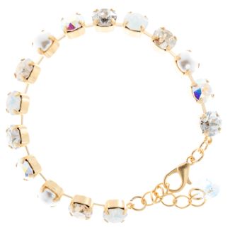 YPMCO 8mm Swarovski Crystal Tennis Bracelet - Bridal Combo