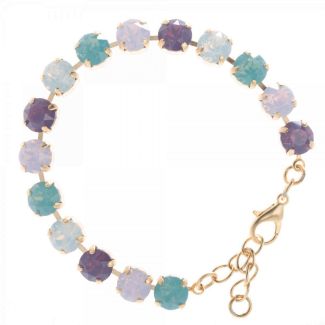 YPMCO 8mm Swarovski Crystal Tennis Bracelet - Dutch Mints Combo