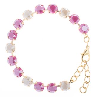 YPMCO 8mm Swarovski Crystal Tennis Bracelet - Vivian Combo