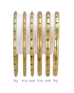 Catherine Popesco 14K Gold Plated Crystal Bangles - Assorted Colors