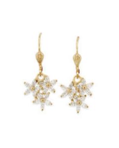 Catherine Popesco Small Crystal Flower Cluster Earrings