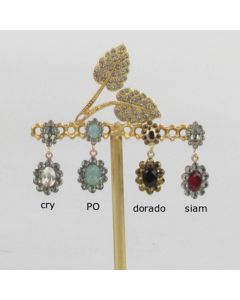 Catherine Popesco Oval Crystal Stud/Post Drop Earrings - Assorted Colors