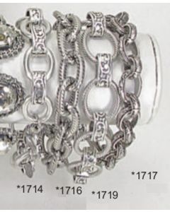 Catherine Popesco Thick Chain Oval Loop Bracelet - Assorted Styles - Silver or Gold