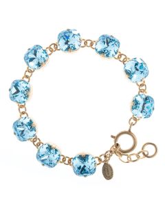 Catherine Popesco 12mm Large Stone Crystal Bracelet - Aqua Blue