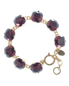 Catherine Popesco 12mm Large Stone Crystal Bracelet - Burgundy