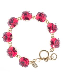 Catherine Popesco 12mm Large Stone Crystal Bracelet - Scarlet Red