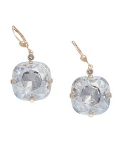 Catherine Popesco 18mm Jumbo Stone Crystal Earrings - Shade & Gold