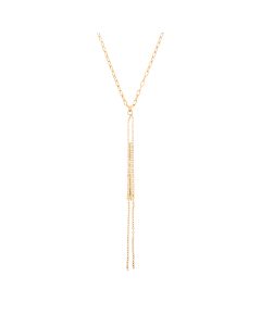 Catherine Popesco 42" Long Gold Chain Bar Necklace