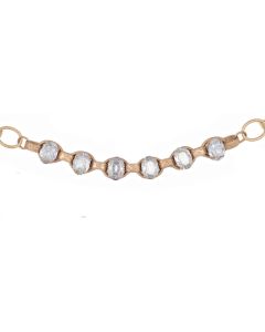Catherine Popesco Oval Stone Ornate Necklace in Gold and Shade