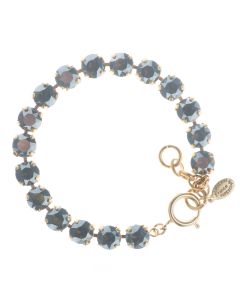 Catherine Popesco 8mm Crystal Tennis Bracelet - Dark Gray
