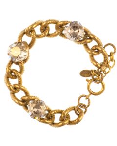 Catherine Popesco Chain Link Crystal Bracelet - Shade and Gold