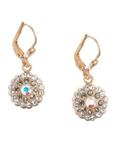 Catherine Popesco Earrings - Gold Petite Round Pave Stones