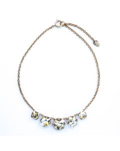 Catherine Popesco Five Stone Necklace - Shade in Gold
