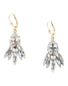 Catherine Popesco Jagged Edge Teardrop Crystal Earrings - Assort Colors