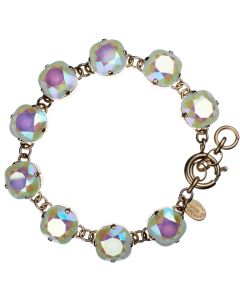 Catherine Popesco Large Stone Crystal Bracelet - Powder Blue and Gold