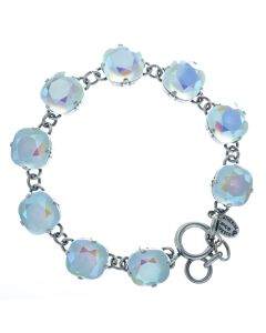 Catherine Popesco Large Stone Crystal Bracelet - Powder Blue and Silver