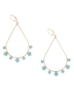 Catherine Popesco Teardrop Hoop Earrings with Pacific Opal Crystals