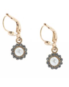 Catherine Popesco Tiny Round Rhinestone Crystal Earrings - Assorted Colors