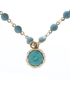 Catherine Popesco Two Sided Rhinestone Ball Necklace - Pacific Opal