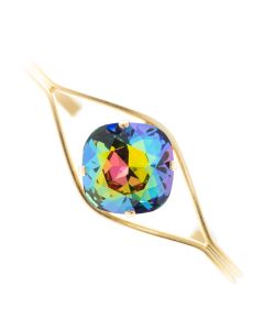 Clara Beau Dazzling Fancy 18mm Square Swarovski Crystal Cuff Bracelet