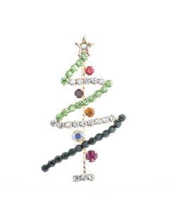 Gold Rhinestone Zig Zag Christmas Tree