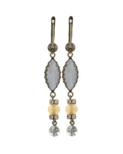 Konplott Jewelry - Earth, Wind & Glamour White Shell Dangle Earrings