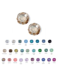 Catherine Popesco Stud/Post Large Stone Crystal Earrings - Assorted Colors