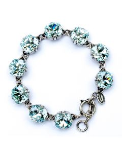 Catherine Popesco Large Stone Crystal Bracelet - Ice and Silver