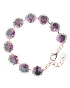 Lisa Marie Jewelry 12mm Square Swarovski Crystal Bracelet - Lilac Shadow
