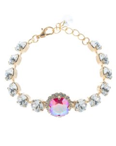 Lisa Marie Jewelry Swarovski Crystal Tennis Bracelet with Center Stone