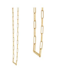 Catherine Popesco Paper Clip Chain Link Gold Necklace