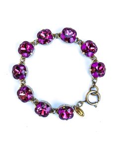 Fuchsia and Gold Bracelet by Catherine Popesco