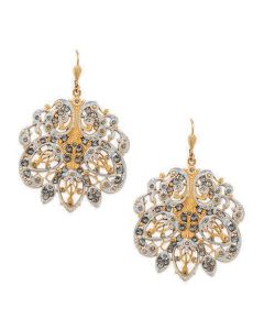 Catherine Popesco Large French Enamel Crystal Earrings