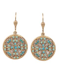 Catherine Popesco Pacific Opal Filigree Medallion Earrings
