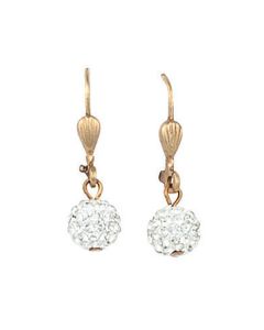 Catherine Popesco Small Pave Globe Crystal Earrings