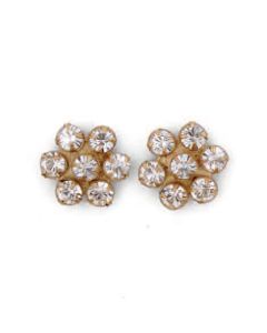 Catherine Popesco Gold Crystal Flower Post Earrings - Assorted Colors
