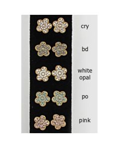 Catherine Popesco Rhinestone Flower Crystal Post Earrings - Assorted Colors