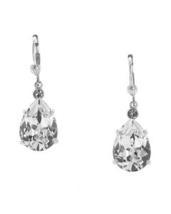 Catherine Popesco Teardrop Crystal Earrings - Shade and Silver