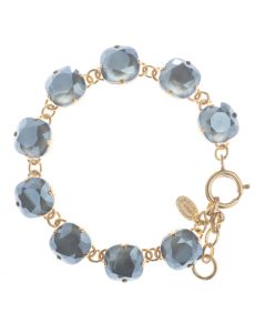 New Color! Catherine Popesco 12mm Large Stone Crystal Bracelet - Dark Gray
