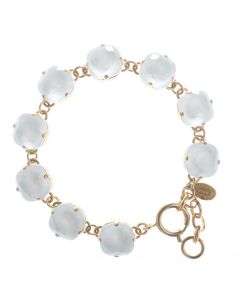 New Color! Catherine Popesco 12mm Large Stone Crystal Bracelet - Powder Gray