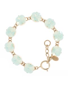 New Color! Catherine Popesco 12mm Large Stone Crystal Bracelet - Sea Opal