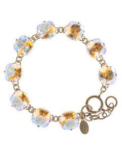 New Color! Catherine Popesco 12mm Large Stone Crystal Bracelet - Light Topaz Shimmer