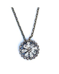 Saint Vintage Mindy Floral Bouquet Crystal Necklace